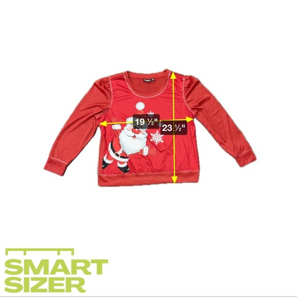 Onque Casual Red Santa Claus Long Sleeve Christmas Sweatshirt Sz XL - Picture 6 of 8